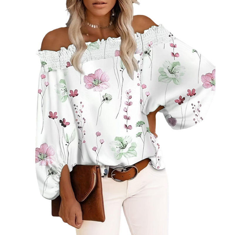Blusa Casual Feminina Plus Siz - Blouse Off Shoulder avaliação e preço