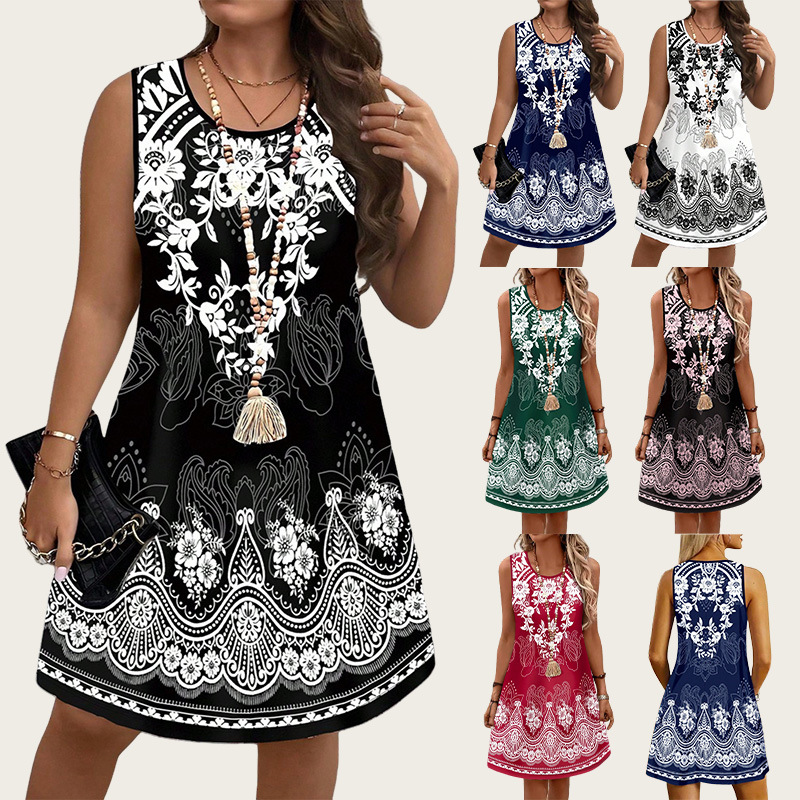 Vestidos Vintage Estilo Étnico - Romper Floral Print avaliação e preço