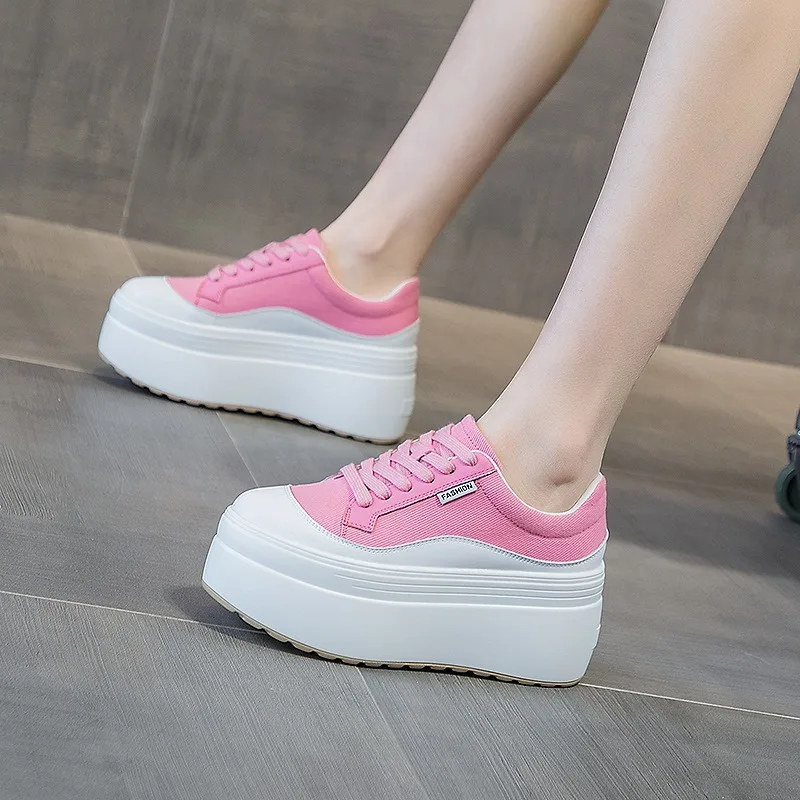 8cm nova lona de couro genuíno - Wedge Espadrille Women avaliação e preço