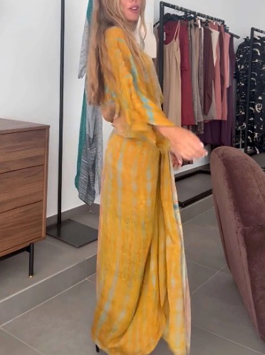 Vestido de Verão Feminino em L - Linen Dress Wrap avaliação e preço